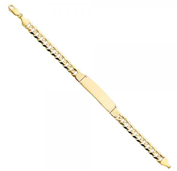 14KY Cuban ID Bracelet - 8.5"
