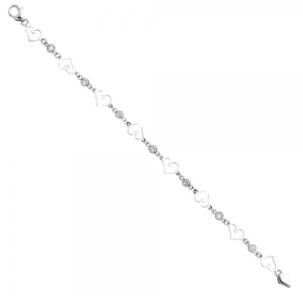 14KW CZ Bracelet - 7.5"