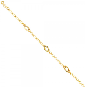 14KY Fancy Hollow Bracelet - 7.5"