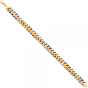 14K 3C Light Stampato Bracelet - 7.25"