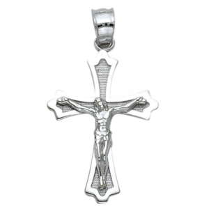 14KW Jesus Crucifix Cross Religious Pendant