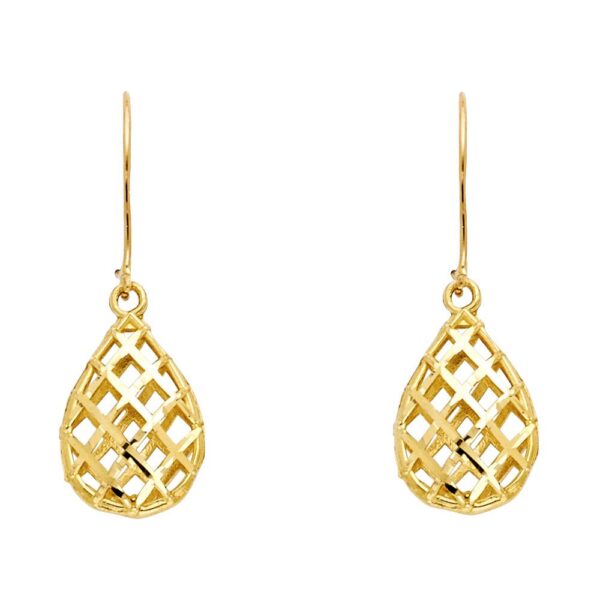 Hanging MESH Teardrop Earrings